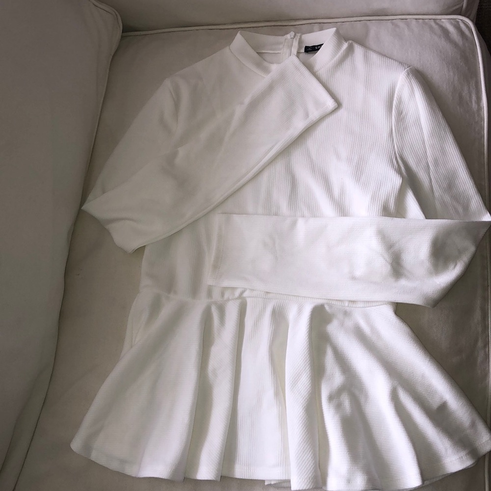 White zip back shirt